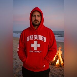 Lifeguard Hoodie (Myrtle Beach SC) Size Large